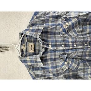 Vintage 70s Plaid Button Up Campus Rugged Country Tall Mens Large